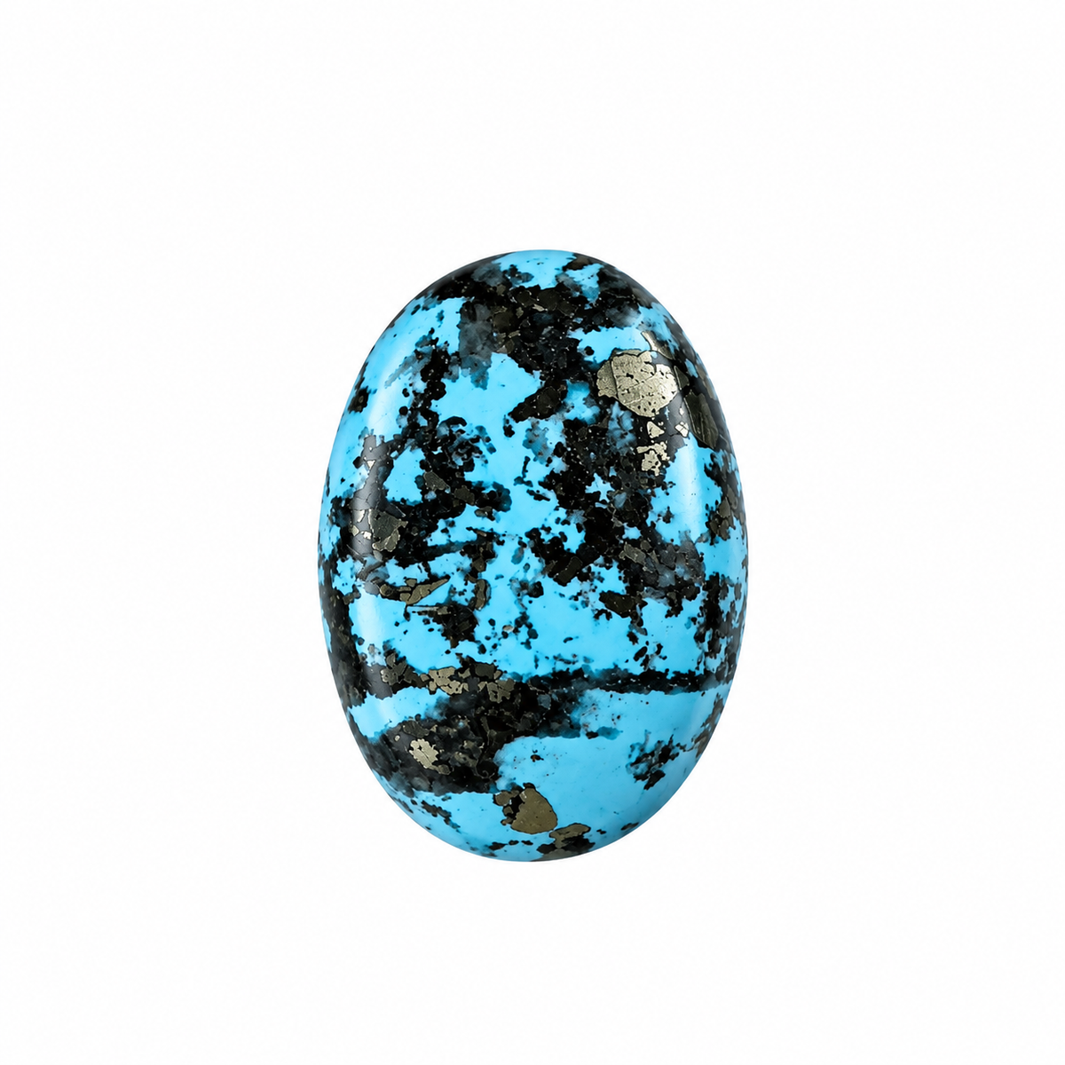 Iranian Firoza Turquoise – Blue with Pyrite Matrix – 57.13 Ratti