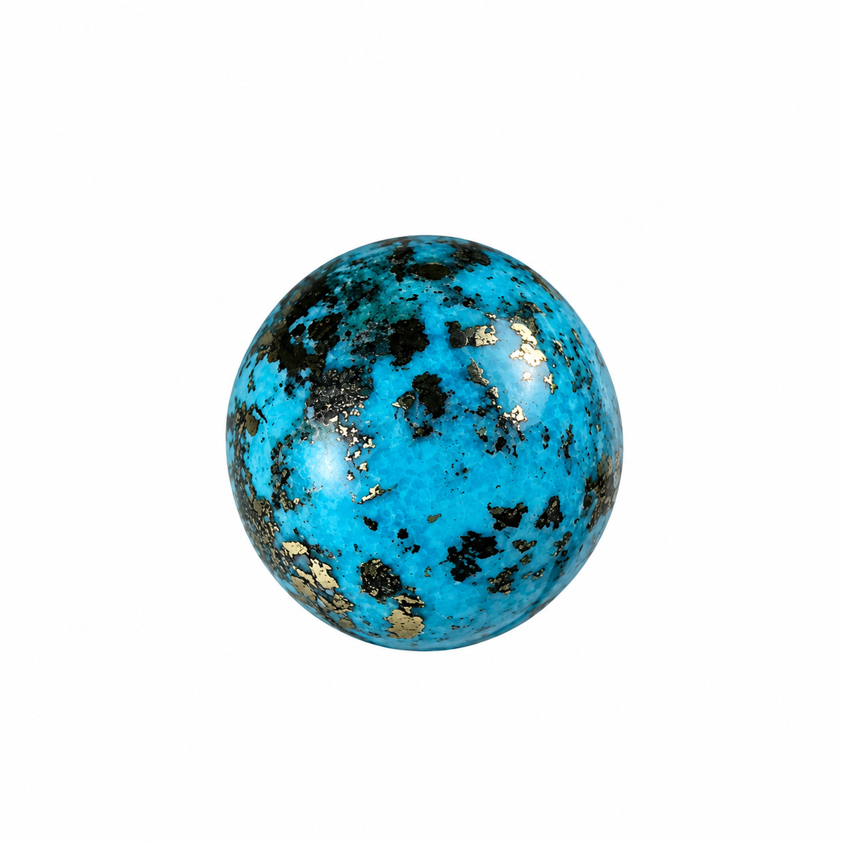 Iranian Firoza Turquoise – Blue with Pyrite Matrix – 41.93 Ratti