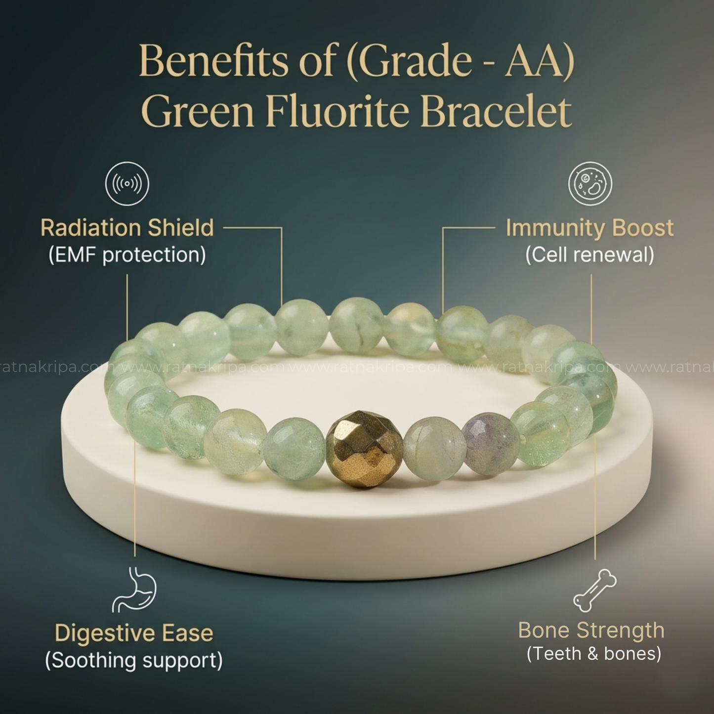 Green Flourite Bracelet - For Concentration and Clarity