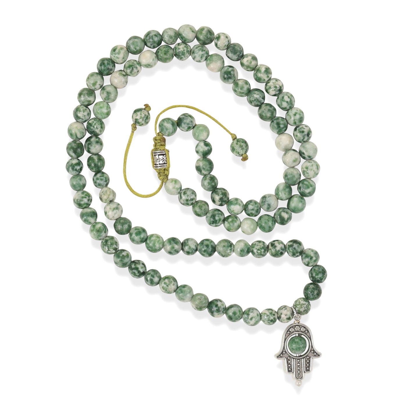 Green Tree Agate Japmala
