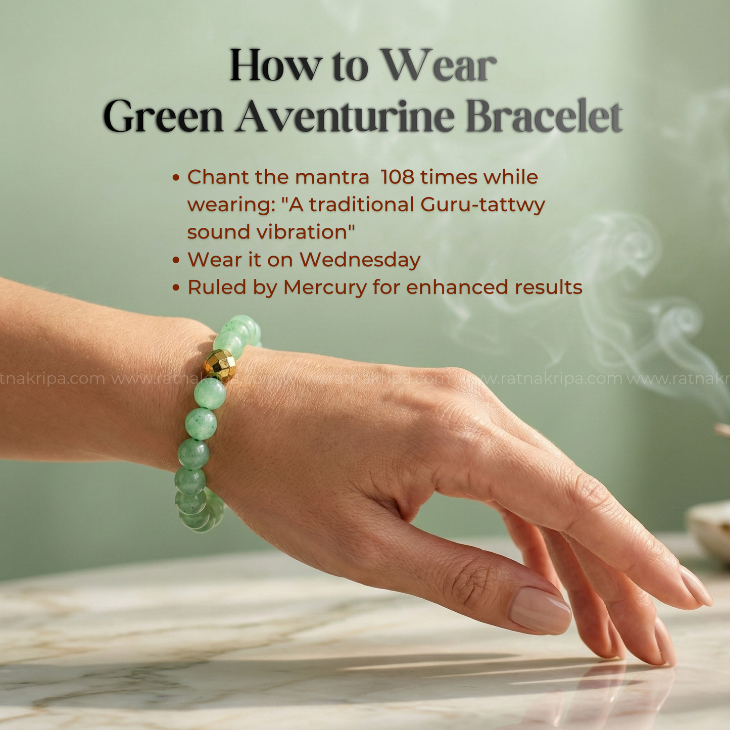 Green Aventurine Bracelet - Attracts Opportunity