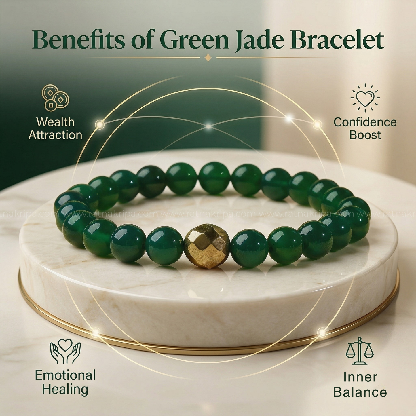 Green Jade Bracelet - For New Start