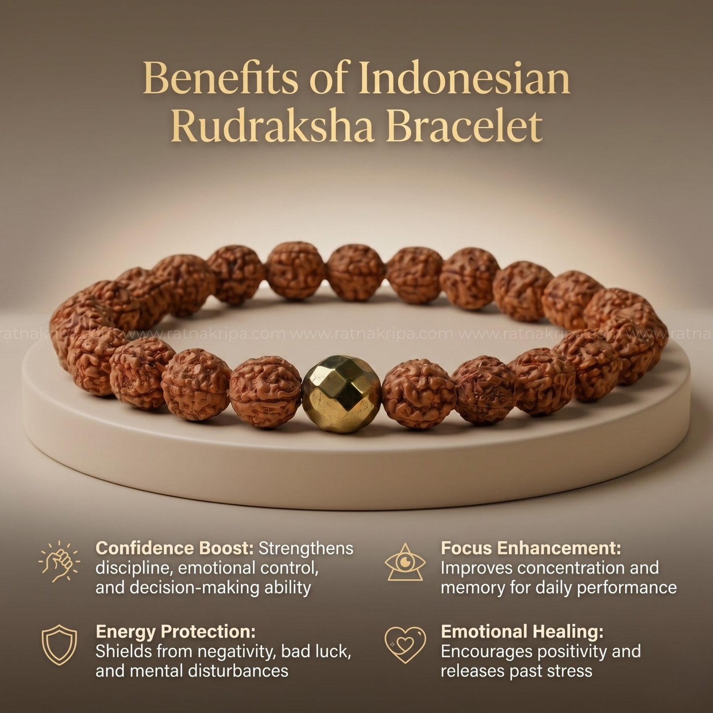 Rudraksha Bracelet - For Blessings of Shiva and Strength
