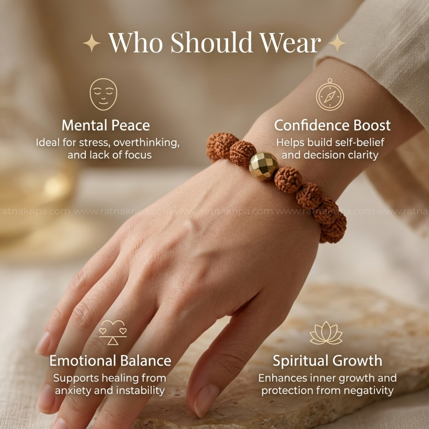 Rudraksha Bracelet - For Blessings of Shiva and Strength