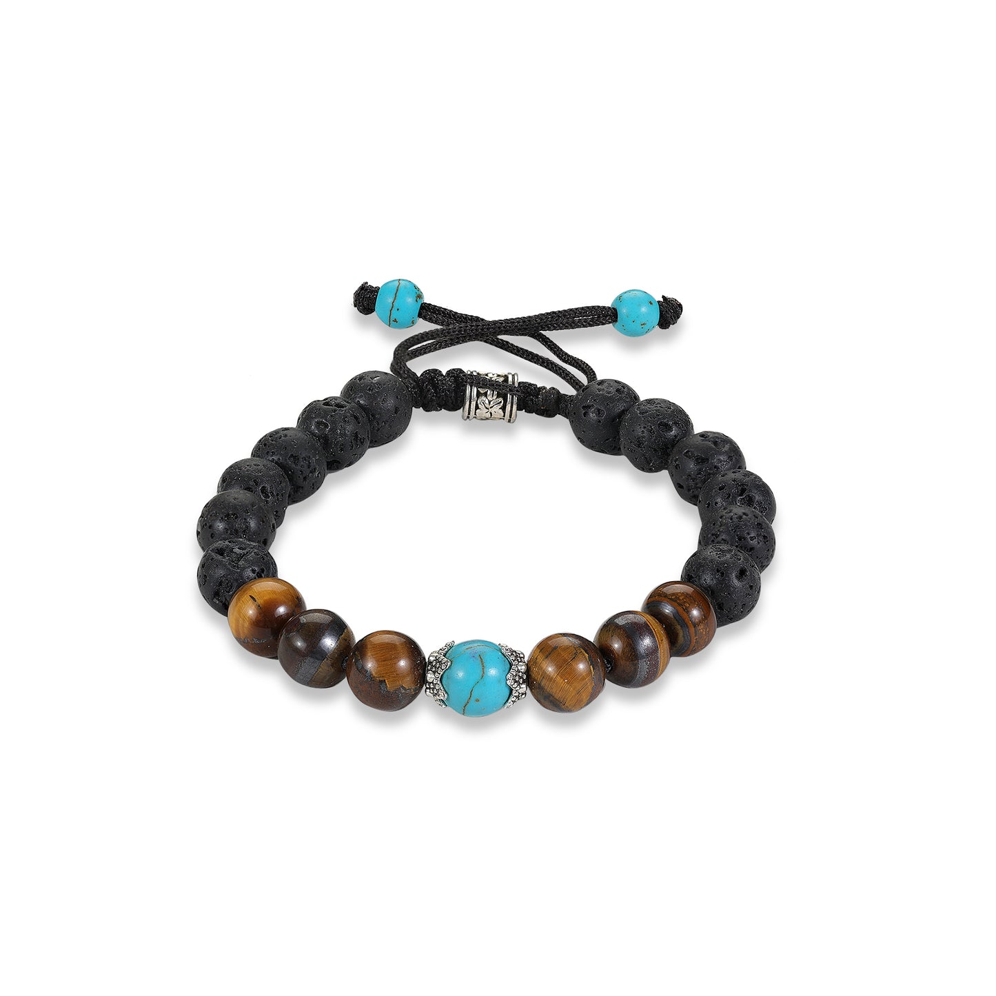 Firoza, Tiger Eye, Lava Bracelet - For Confidence and Protection