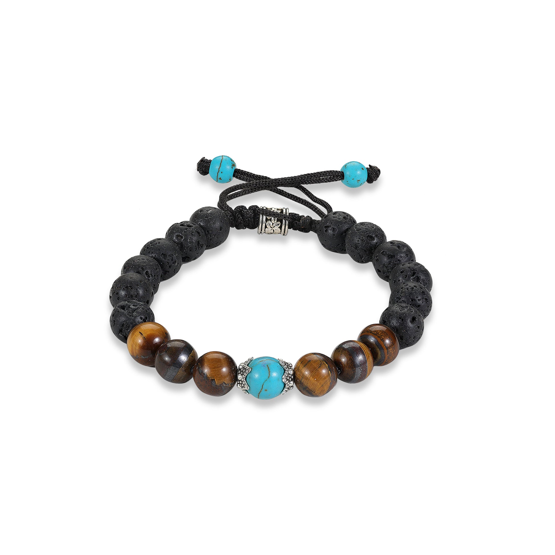 firoza, lava & tiger eye bracelet