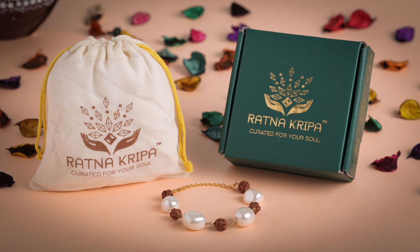 Rudraksha - Fresh Water Pearl Ladies Bracelet