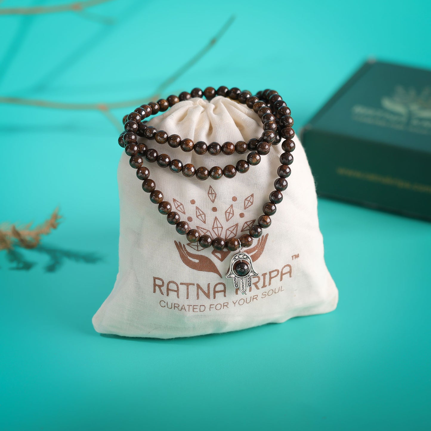 Bronzite 108 Beads Mala - Stone to Attract Luxury