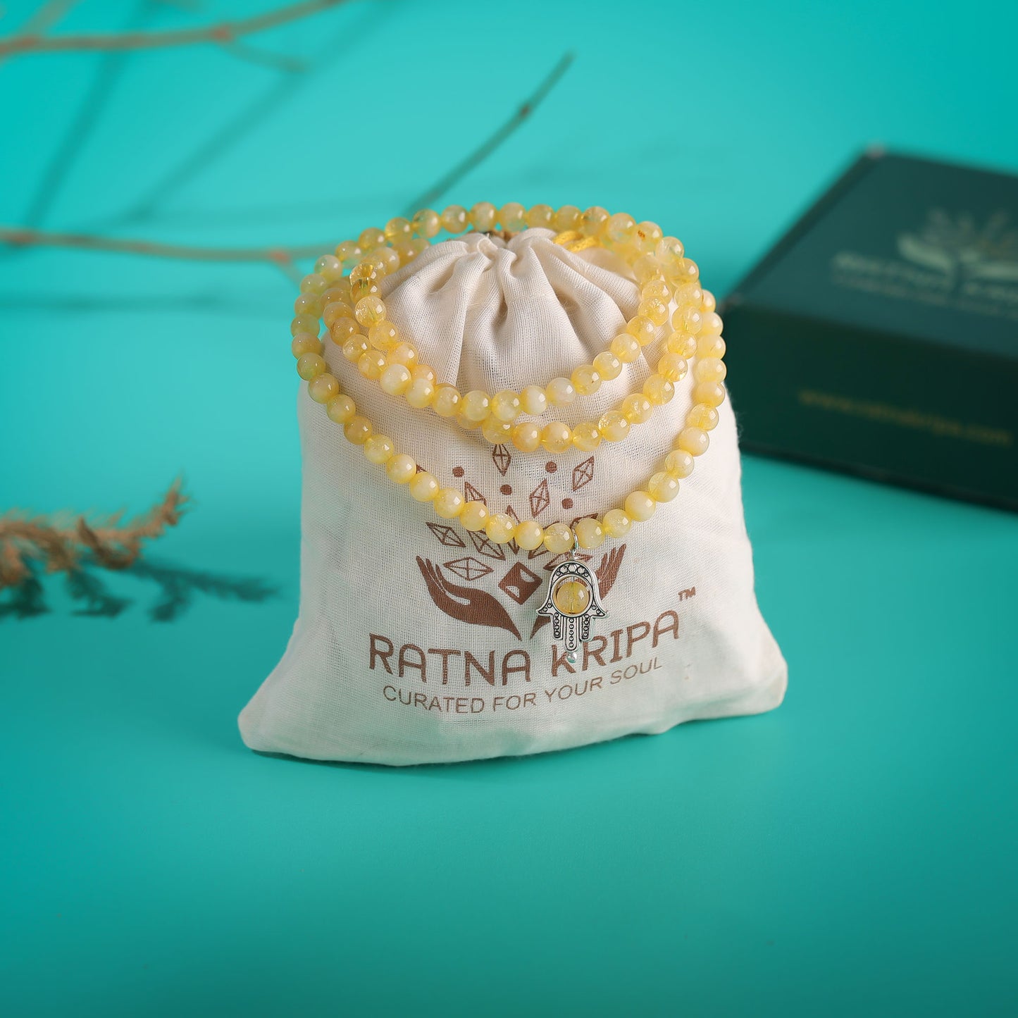 Citrine 108 Beads Mala - Stone of Wealth