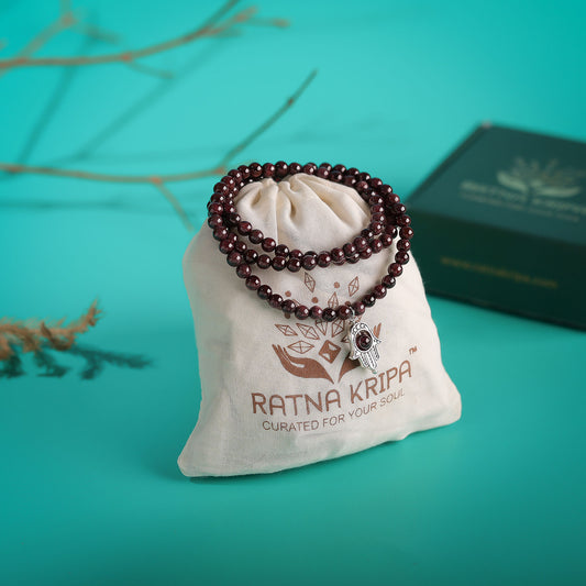 Garnet 108 Beads Mala - Stone of Sun