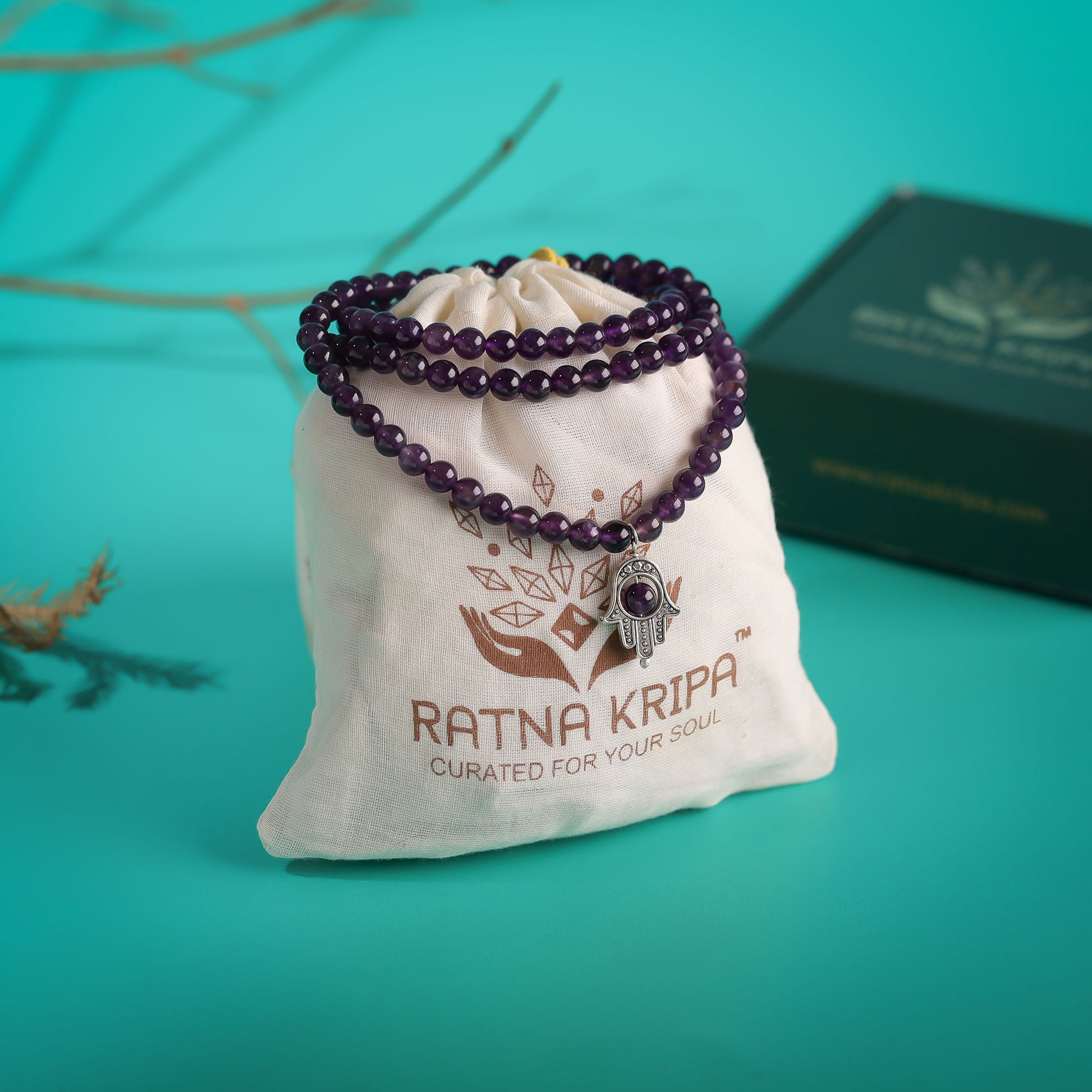 Amethyst 108 beads mala