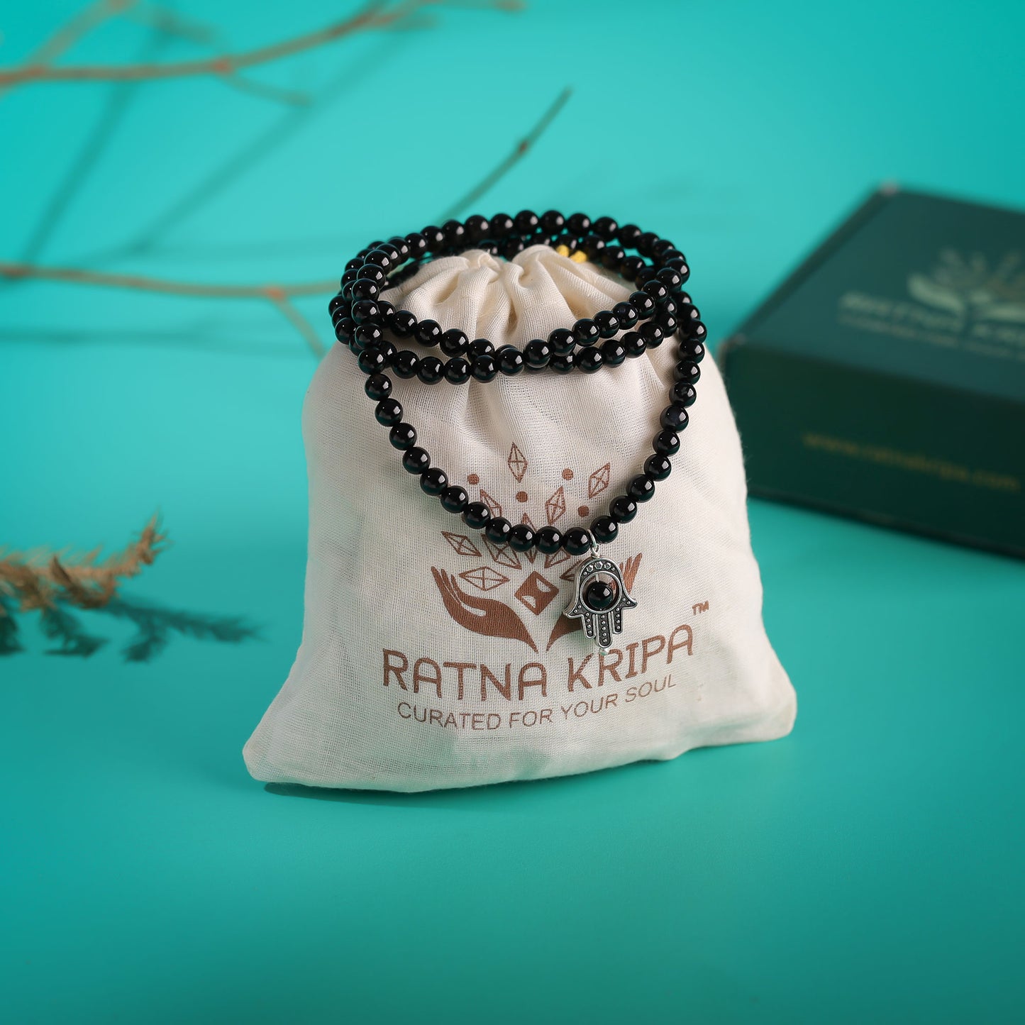 Black Onyx 108 Beads Mala - Stone of Strength