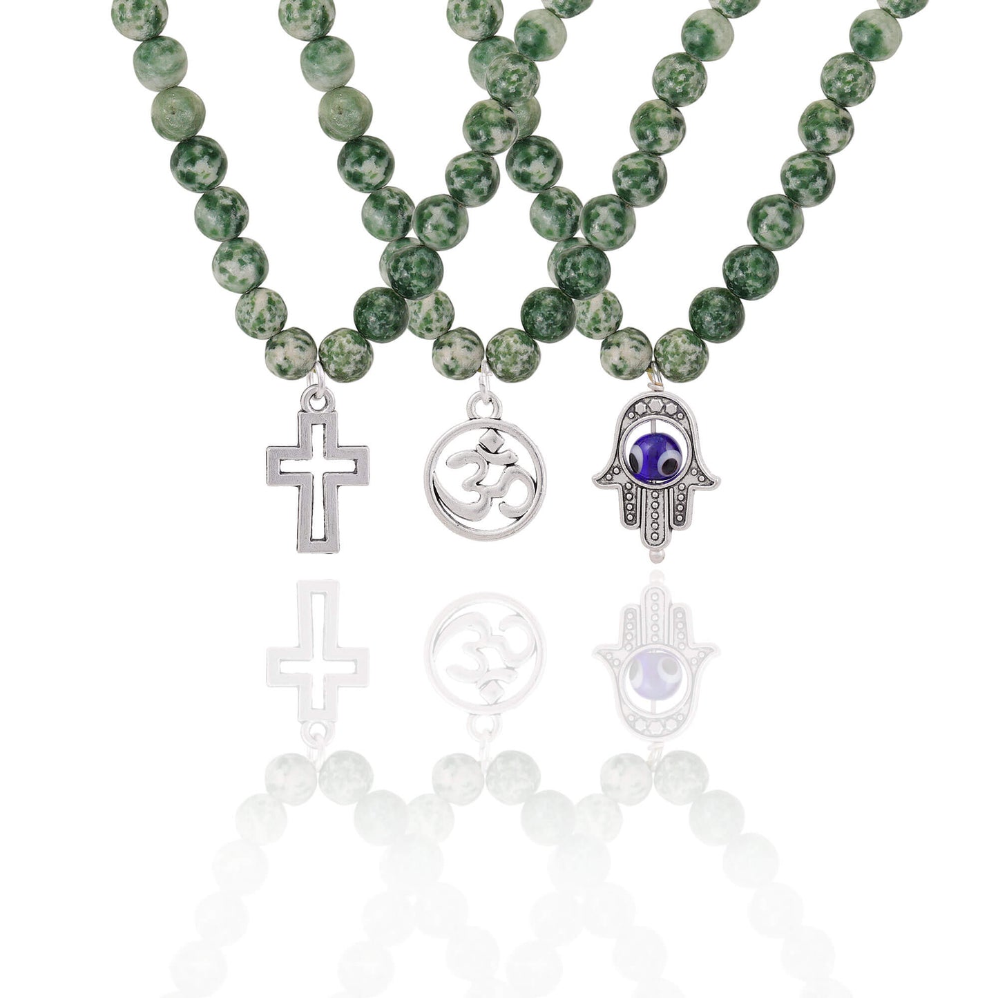 Green Tree Agate Japmala