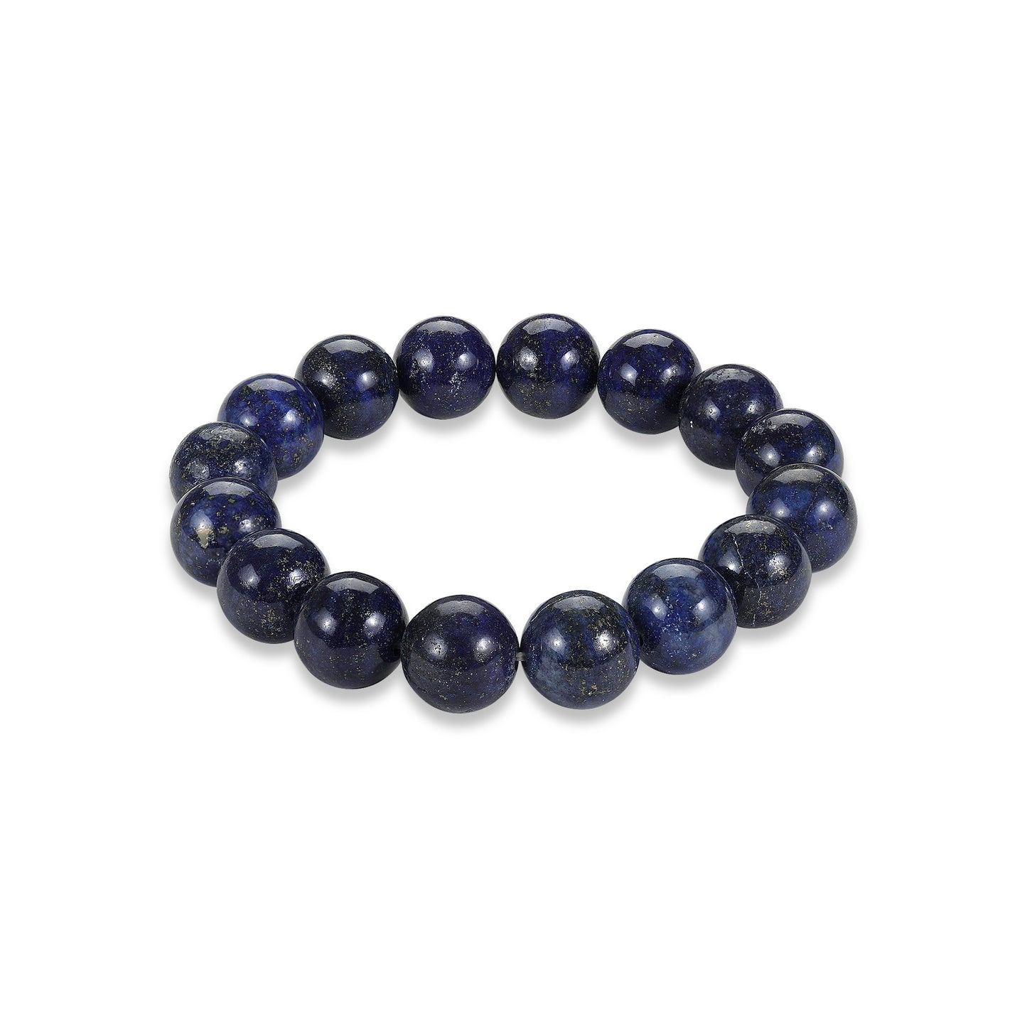 Lapis Lazuli 12mm Elastic Bracelet - Stone of Knowledge and Wisdom