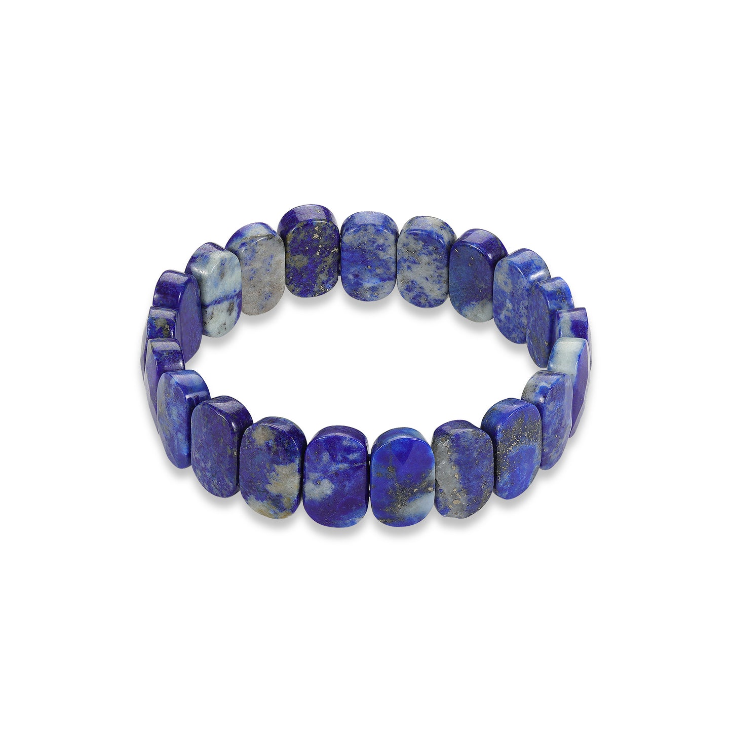 Lapis Lazuli Faceted Elastic Bracelet - Stone of Knowledge and Wisdom