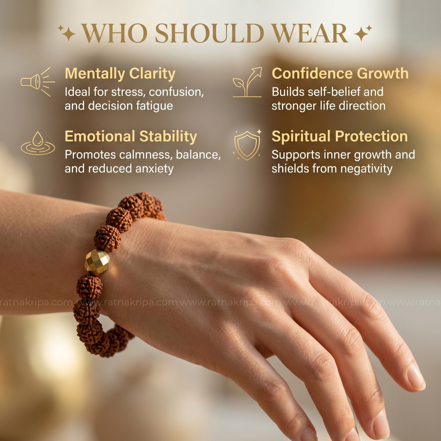 Rudraksha Bracelet - For Blessings of Shiva and Strength