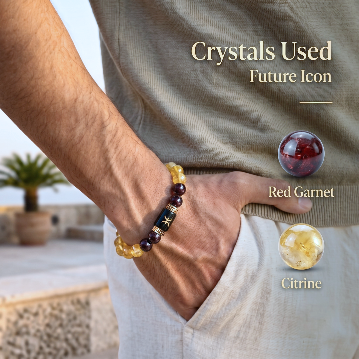 Pisces (मीन) Zodiac Bracelet