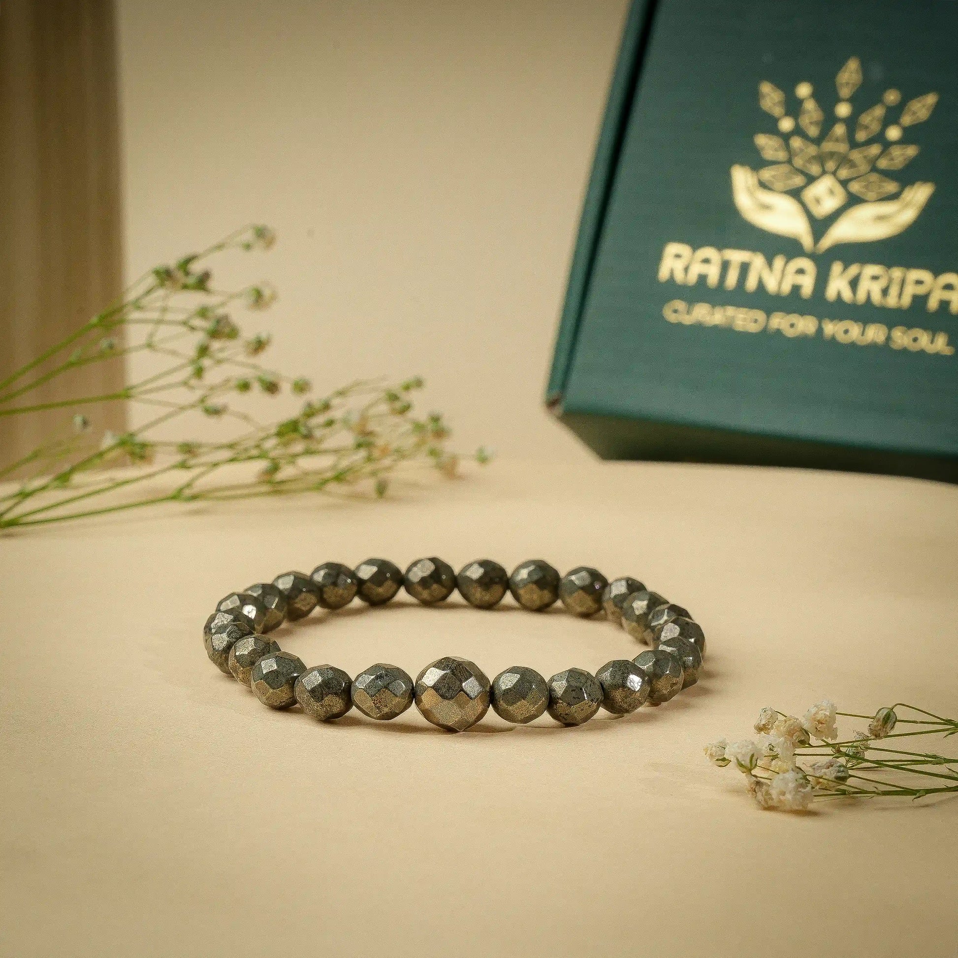 Pyrite Diamond Cut Bracelet