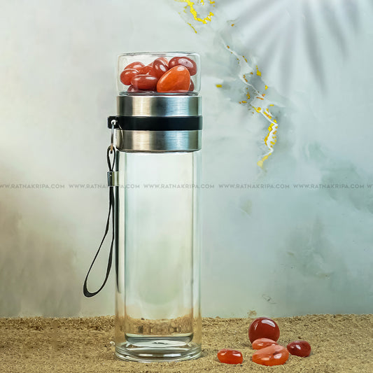 Red Carnelian Tumbles Bottle
