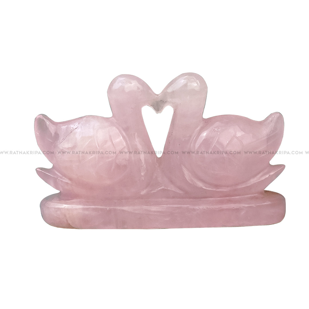 Rose Quartz Mandarin Duck - 132gm