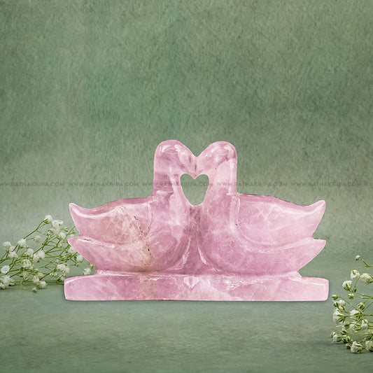 Rose Quartz Mandarin Duck - 145gm