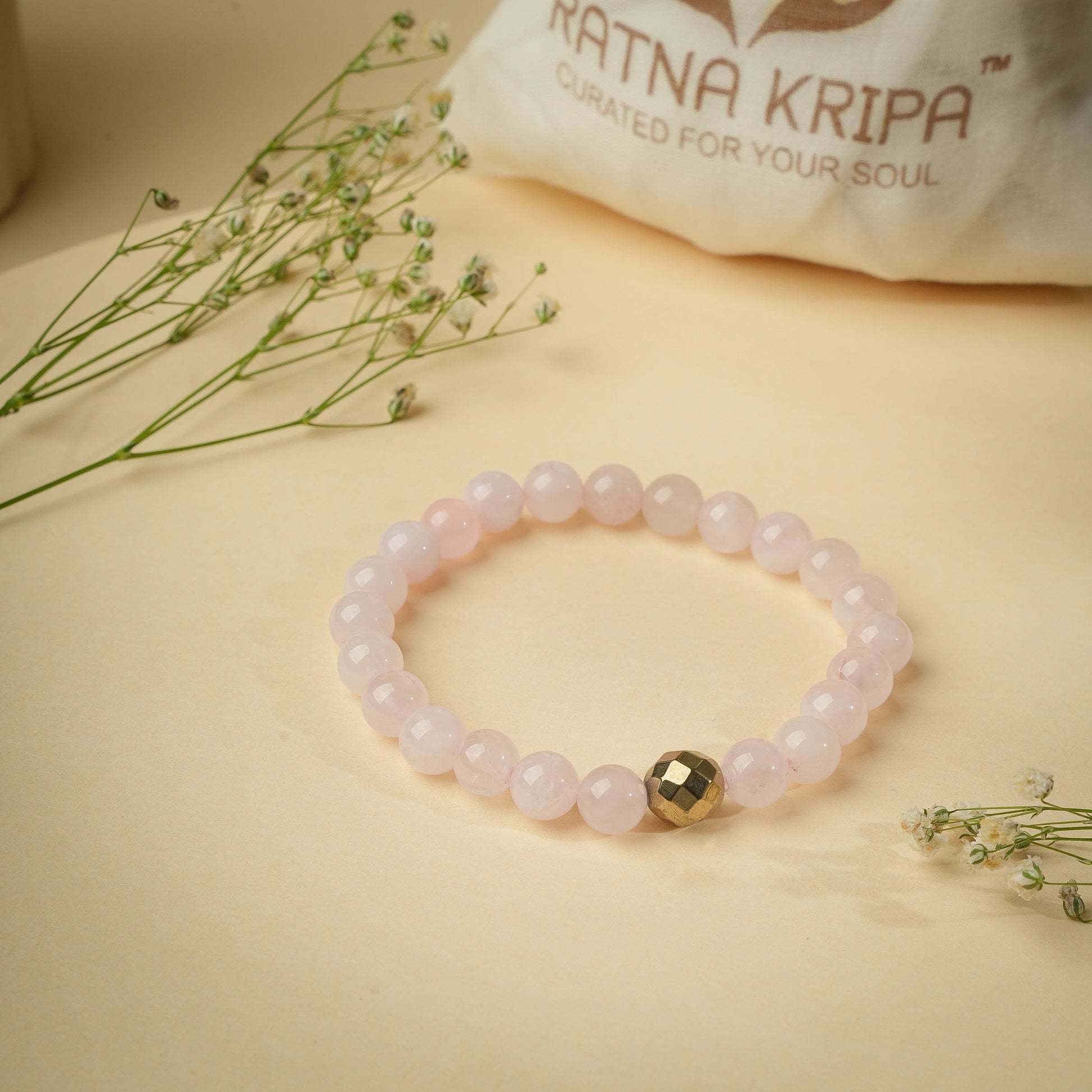 Rose Quartz Wristlet African
