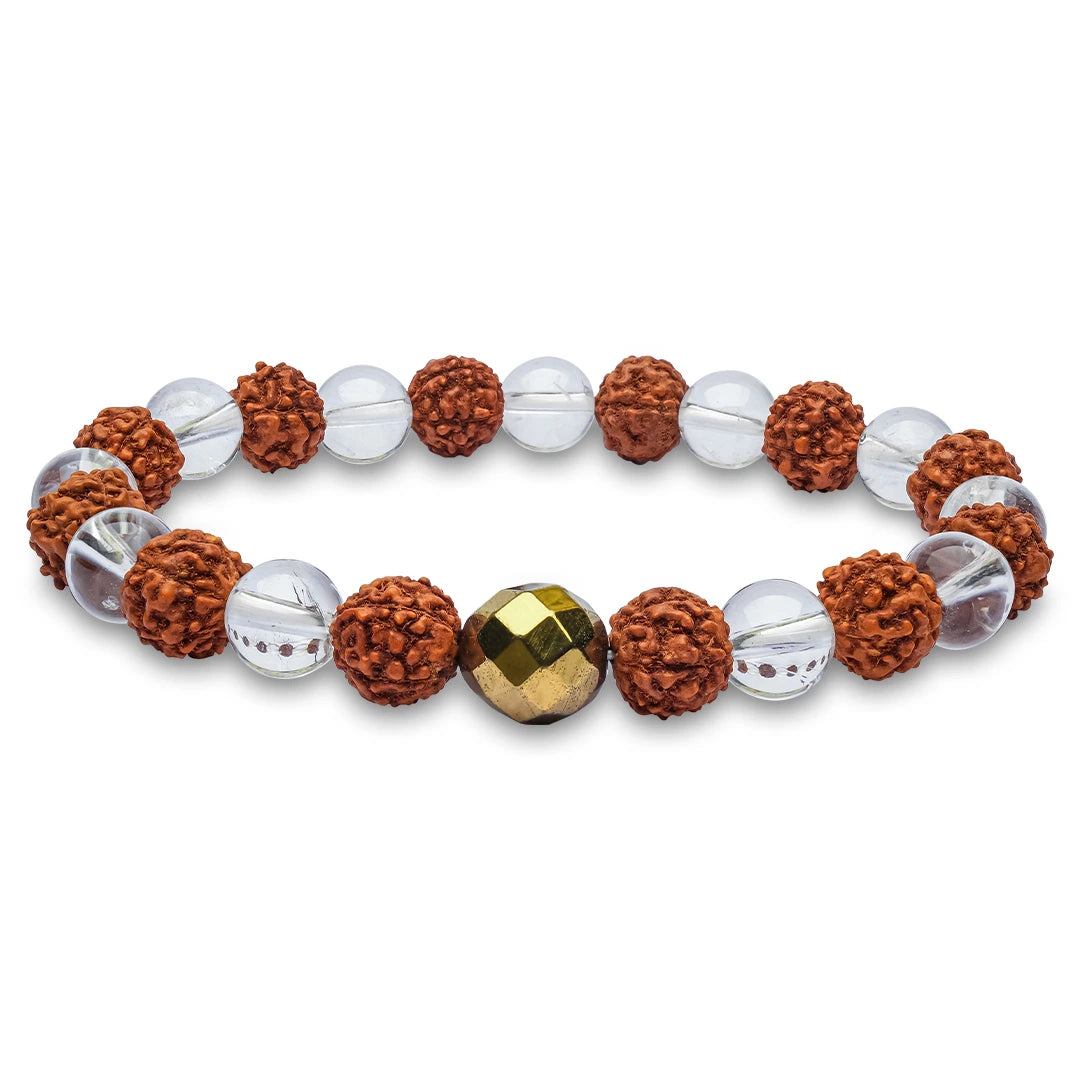 RoundClear Quartz Indonesian Bracelet WB