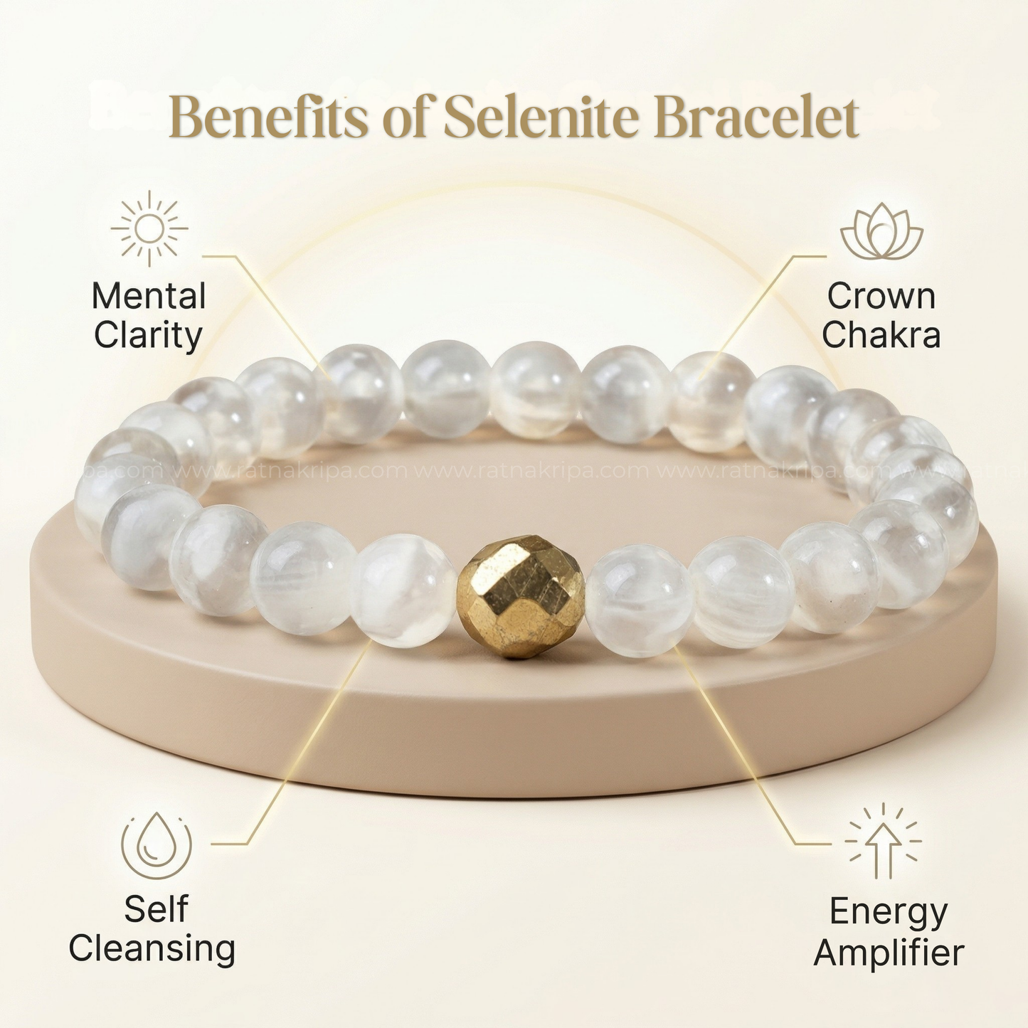 Selenite Bracelet - For Energy Purification