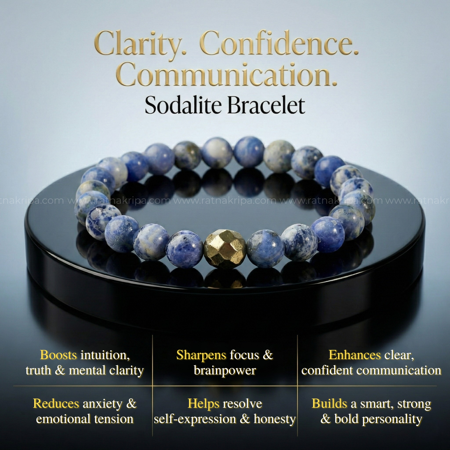 Sodalite Bracelet - For Intuition and Communication