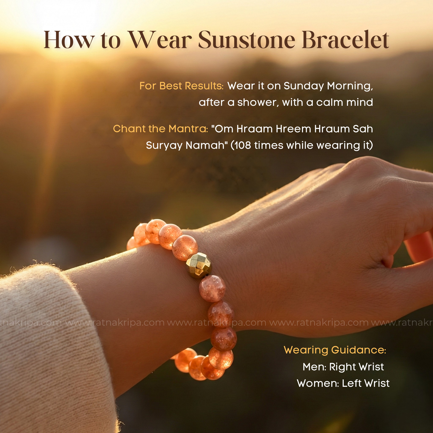 Sun Stone Bracelet - For Leaders and Growth
