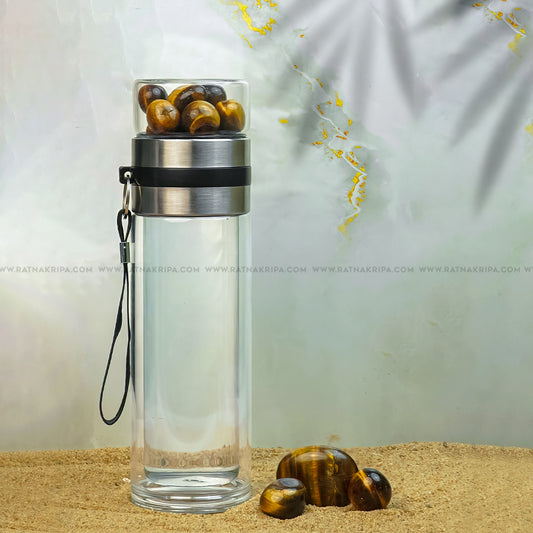 Tiger's Eye Tumbles Bottle