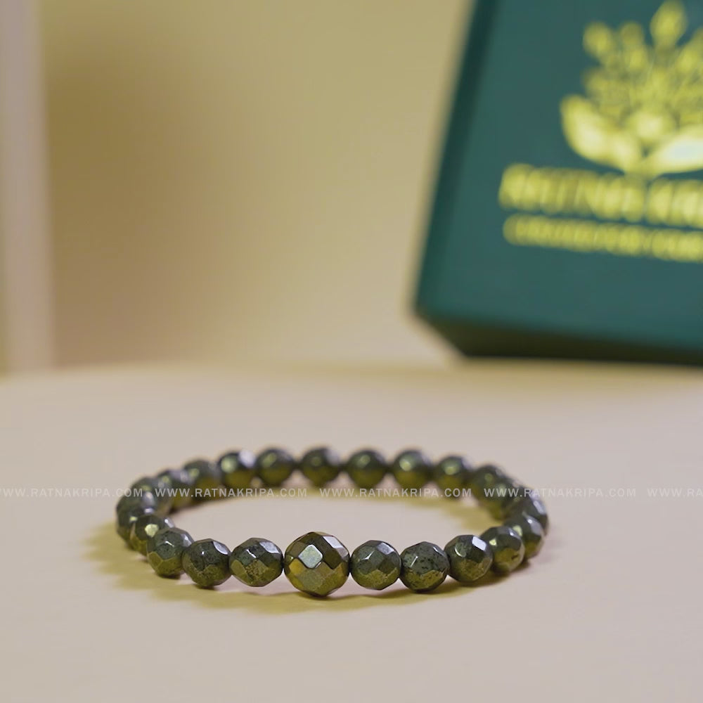 Pyrite Diamond cut Bracelet